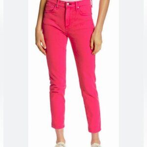 Vizcaino premium denim hot pink Barbiecore relaxed skinny jeans size 10